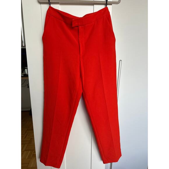 Karen Millen Red Compact Stretch Slim Leg Dress Pant Trousers, Size 6, NWOT - Picture 2 of 6